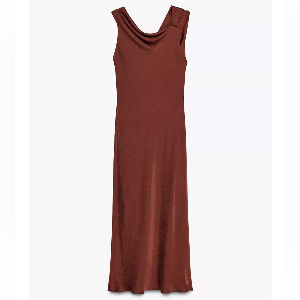 Zara Gold Appliqué Midi Dress - Picture 2 of 2